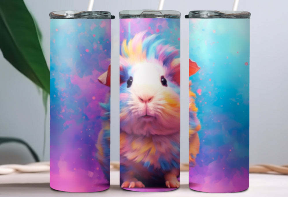 Colour splash guinea pig tumbler